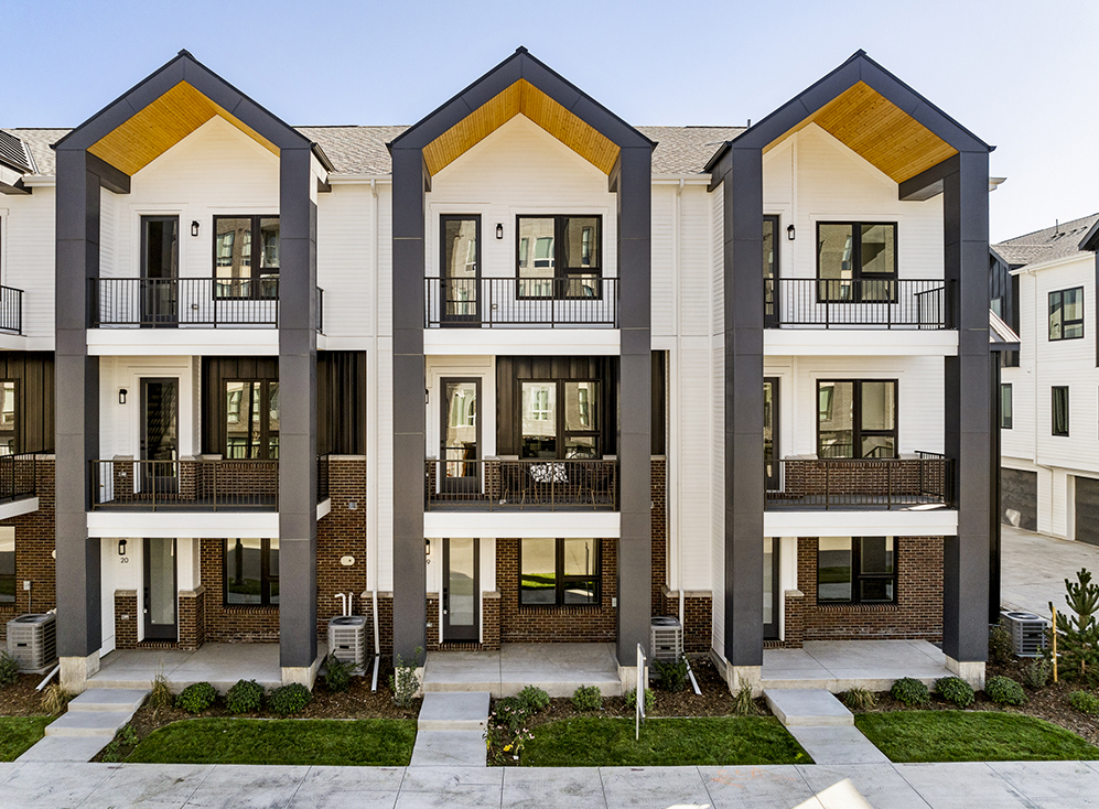 Modern neighborhood walkway